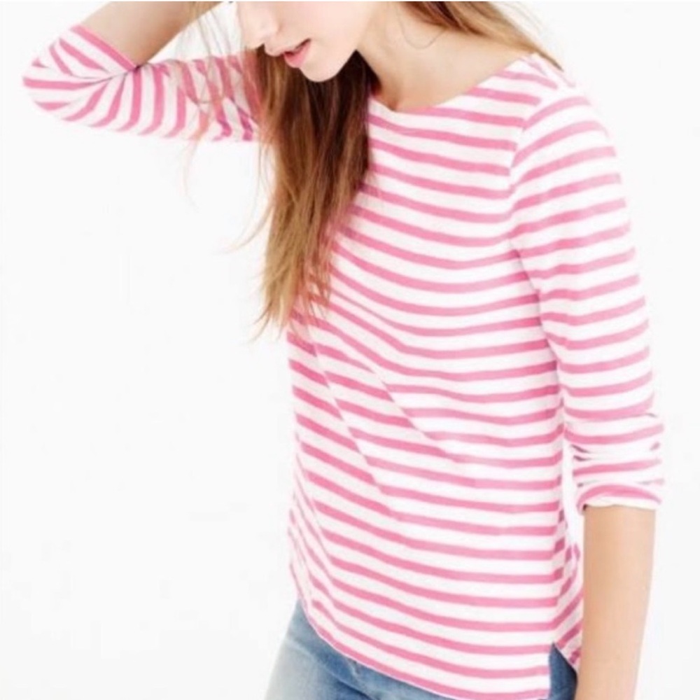 J. Crew striped, boat neck top